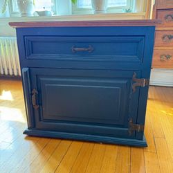 Blue Nightstand Farmhouse Style 