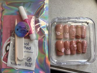 Custom Press-On Nails Set with Accessories