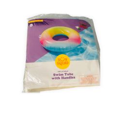 Colorful swim inflatable tube with handles New