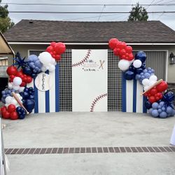 Baseball Balloon Backdrop