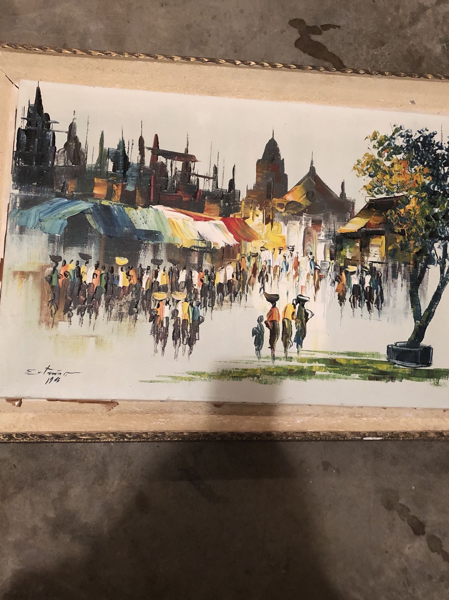 Oil Canvas Painting with Frame