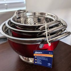 Oster 3-Piece Colander Set - Brand New