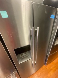 36 wide stainless steel Kitchenaid side by side fridge for only $1,100