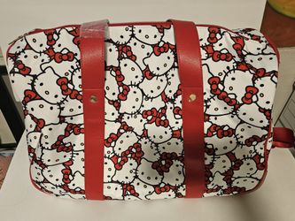 Hello Kitty All-Over Print Rolling Duffle Bag With Wheels Travel Bag