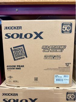 Kicker 49L7X122 SoloX L7X 12" dual 2-ohm voice coil component subwoofer