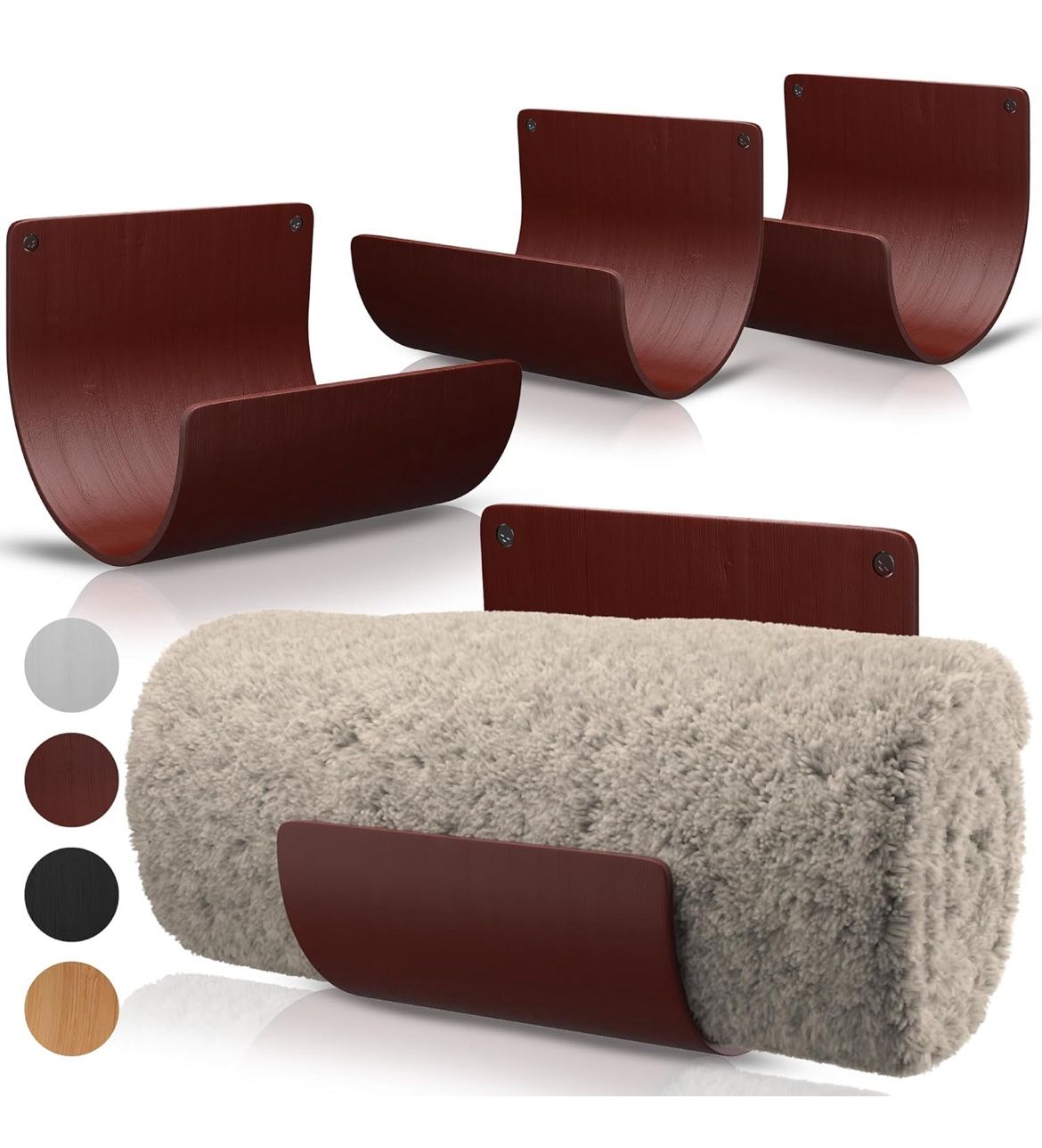 Bamboo Towel Rack Set of 4