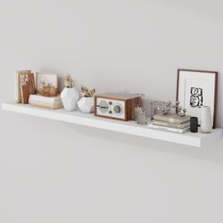 55 Inch Floating Shelves, 9.3" Deep Floating Shelf Wall Mounted, 56" Wall Shelves, Rustic Deep Bookshelf, Large Display Shelves & Storage Shelves