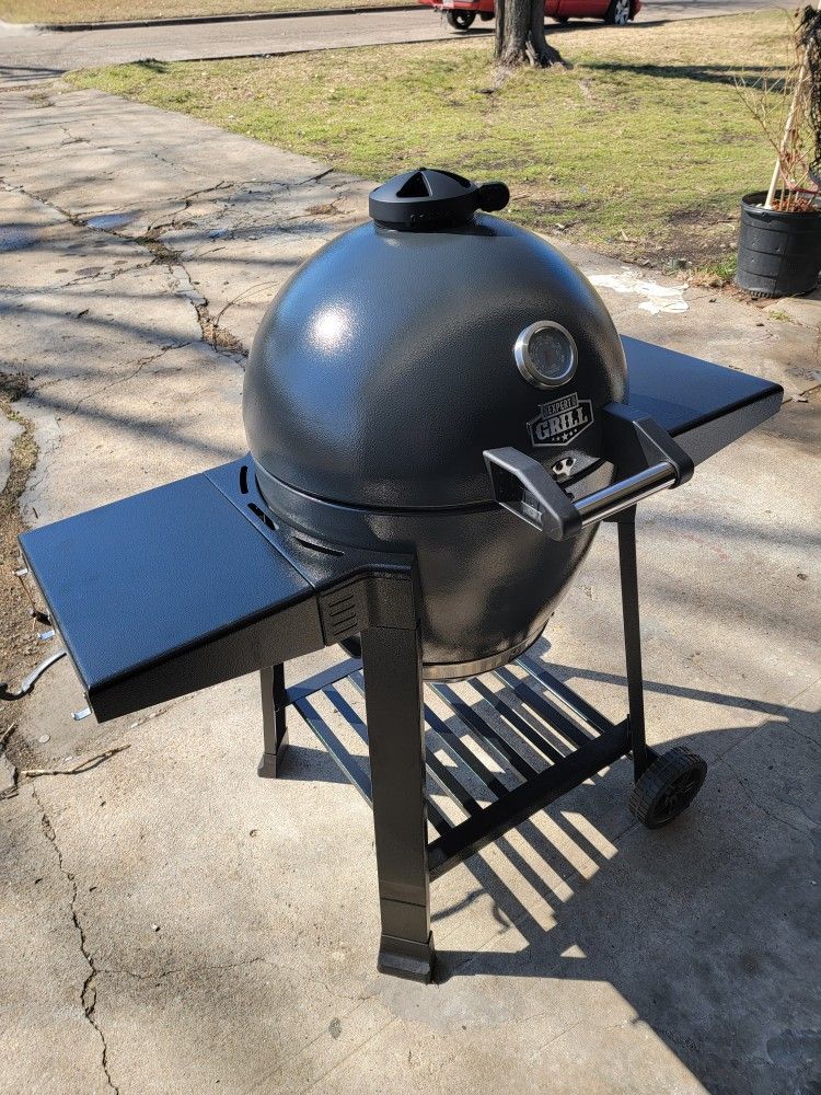 Expert Grill Kamado Charcoal Grill 4 Layer Insulation Solid Side Outdoor Griller for Sale in