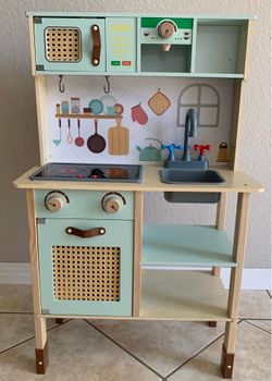 Wooden Play Kitchen for Kids