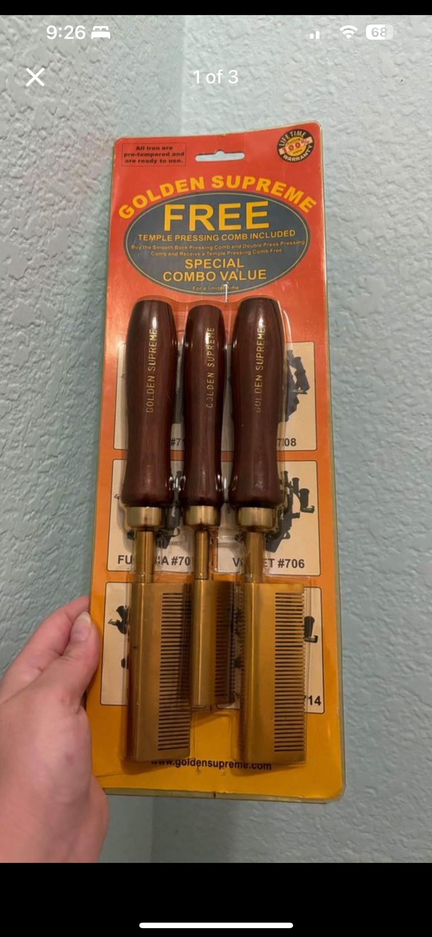 Golden Supreme Pressing Comb set