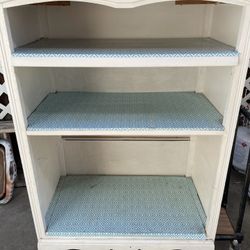 Shabby rustic vintage furniture solid wood sturdy - 33.5 inches wide / 7 inches deep/ 47.5 inches high