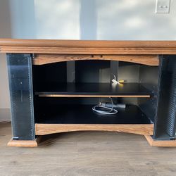 TV Stand with Storage Shelves and Cabinets