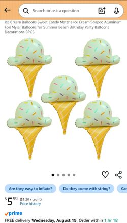 Ice cream balloons