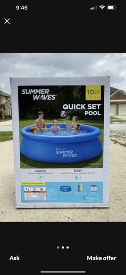 Summer Waves 10ft Quick Set Pool!!