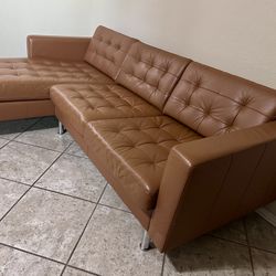 Tan Sofa With Chaise