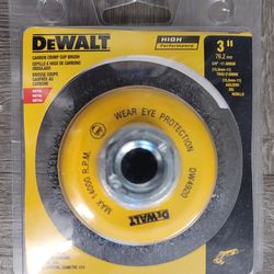 Dewalt (DW4920) 3 Inch Carbon Steel Crimped Wire Cup Brush a-x
