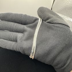 S925 Silver Bracelet Cuban Style