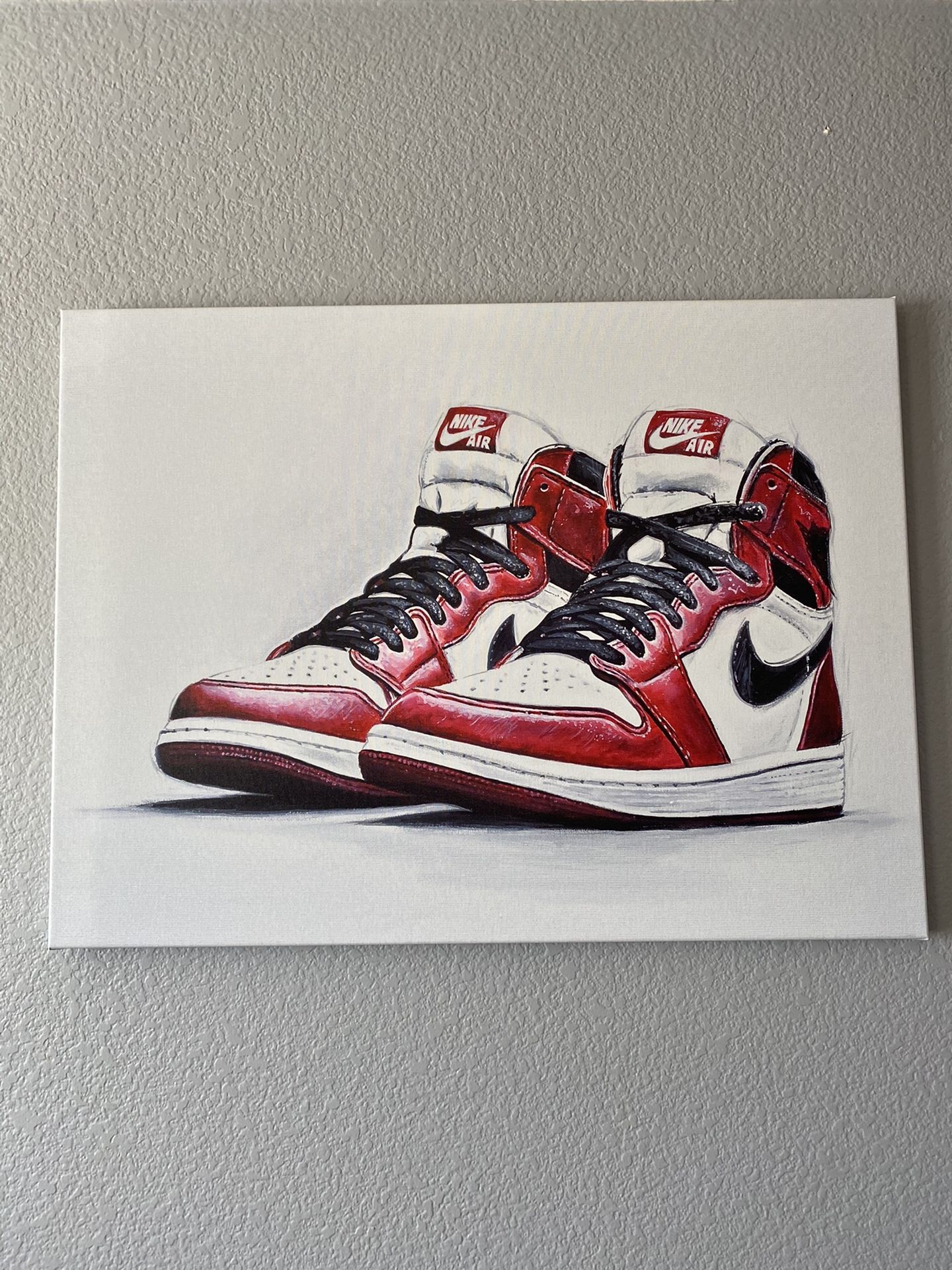 Nike air Jordan 1 Chicago painting by Canvas Culture