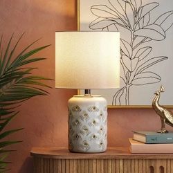 Diamond Cutout Table Lamp With Lit Base – Opalhouse