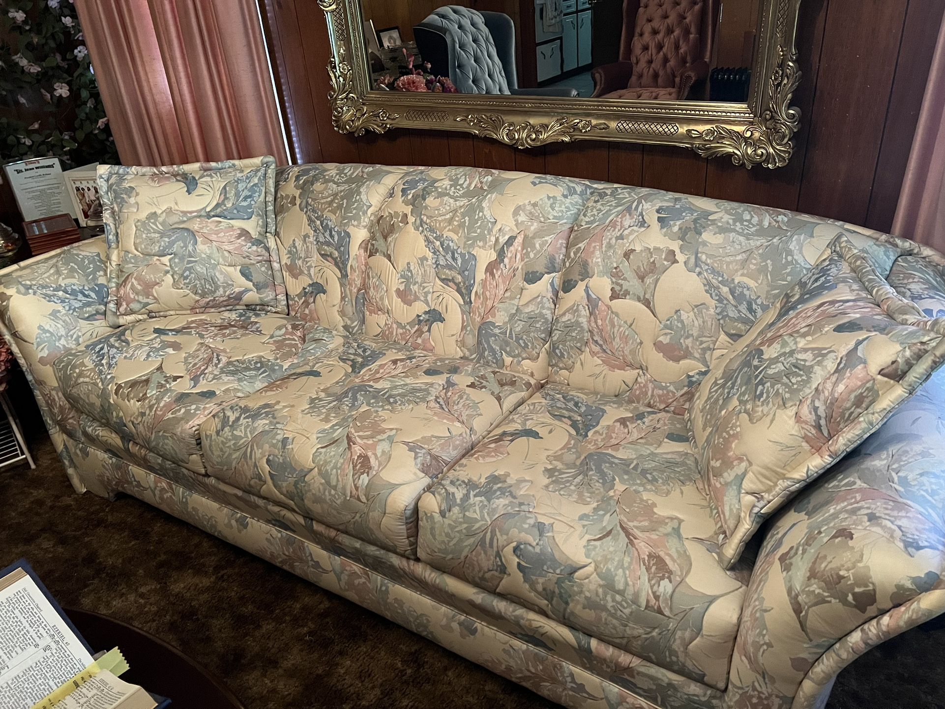 Soft Floral Print Sofa