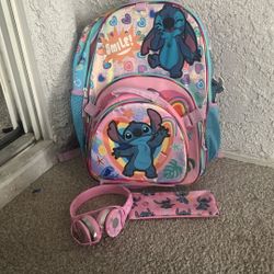 Stitch Backpack And Supplies 