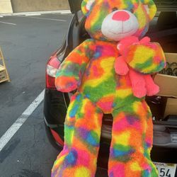 Giant Tye Dye teddy Bear