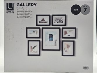 Umbra 7-Piece Gallery Wall Picture Frame Set Matte Finish 11x14 7x9 6x8 in