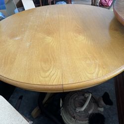 Solid Wood Dining table with leaf And Chairs