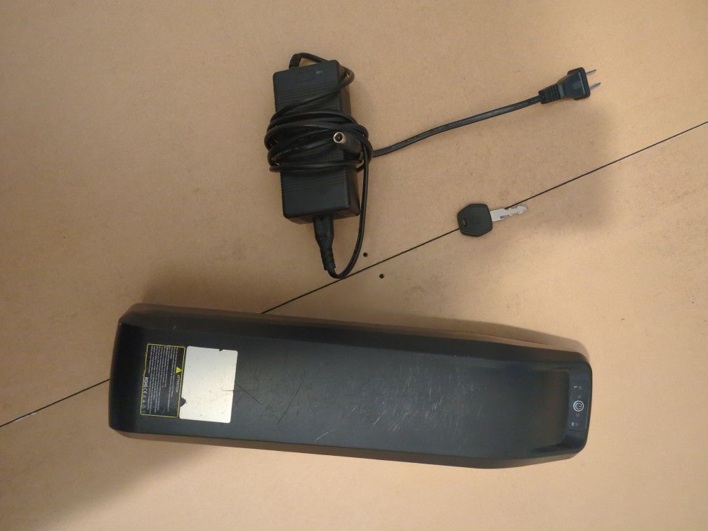 48V 7.8Ah (374Wh) Removable Battery For Ebike With Key And 2 Amp Charger