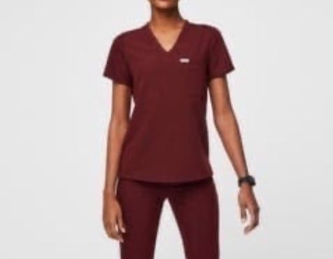 Figs Scrubs Top + bottom Included (Burgundy)