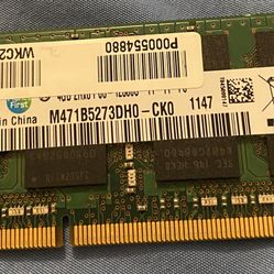 Samsung 4GB DDR3 PC3-12(contact info removed)MHz 204-Pin SODIMM Laptop Memory Module RAM. Model M471B5273DH0-CK0