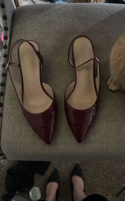 Red Wine Kitten Heels