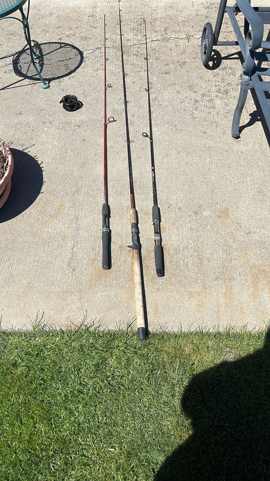 Fishing Poles And  Wide Spool Fly Reel