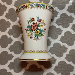  Vintage Coalport Ming Rose Trumpet Vase England Bone China Floral Pattern 