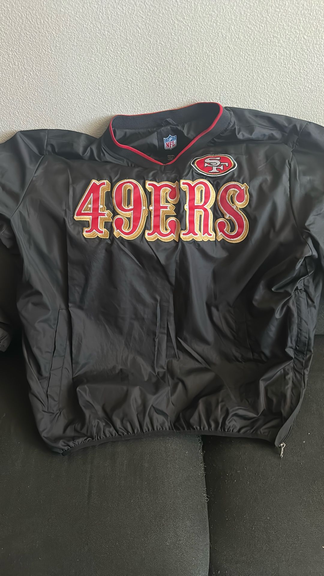 49ers Windbreaker Pull Over Jacket 