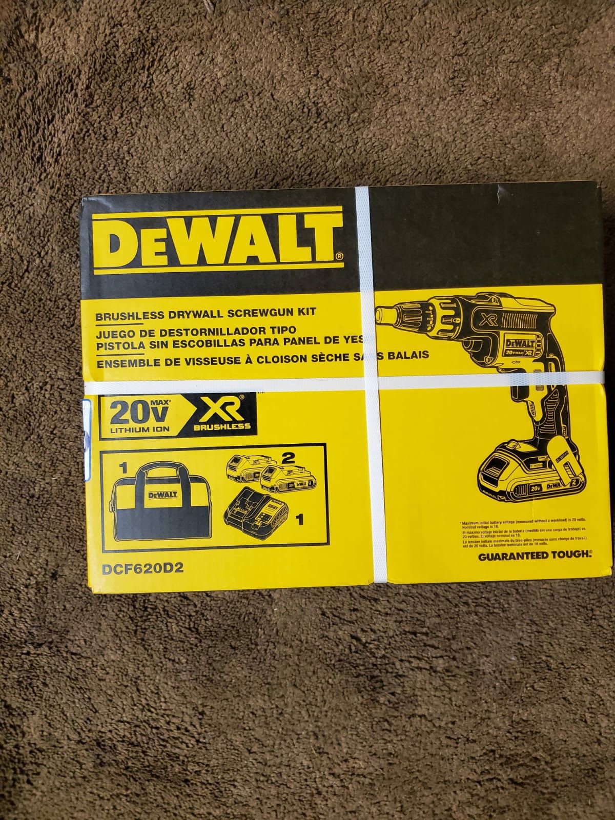 dewalt 20 vol max brushless drywall screwgun kit XR