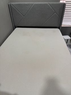 Full size bed frame and mattress