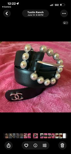 Chanel Belt with Faux Pearls - Pre owned size 70