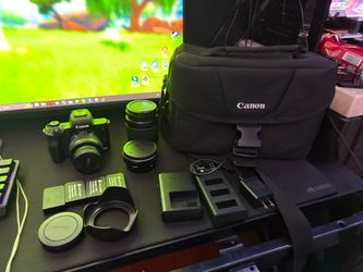 Canon EOS M50 Mark II / Kiss M2 Mirrorless Camera Complete Bundle – 2 Lenses + Bag