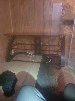 Glass tv stand