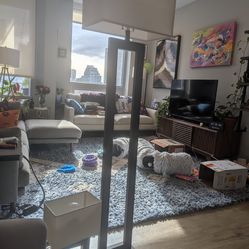 Set up matching tall and short lamps