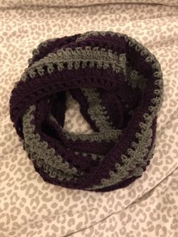 Purple & Gray Infinity scarf