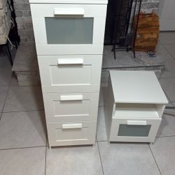 IKEA - Brimnes Small Dressed And Nightstand 