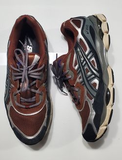 ASICS Gel NYC Suede Brown Steeple Grey Men Size 11.5 1203A383  UK 10.5/ EU 46