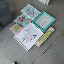 Lot Of 6 Wall Decor. $25 For All
