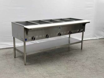 steam table 5 pan warmer sneeze guard NSF GBM-5
