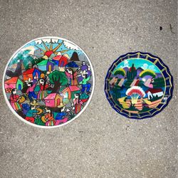 2 Colorful Mexican Folk Art Pieces