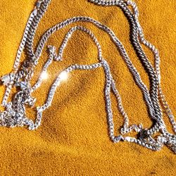 REAL STERLING SILVER JEWELRY CHAINS 