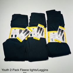 Girls 2pk Fleece Thights/Leggings 