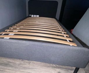 Grey upholstery Twin Size Bed Frame
